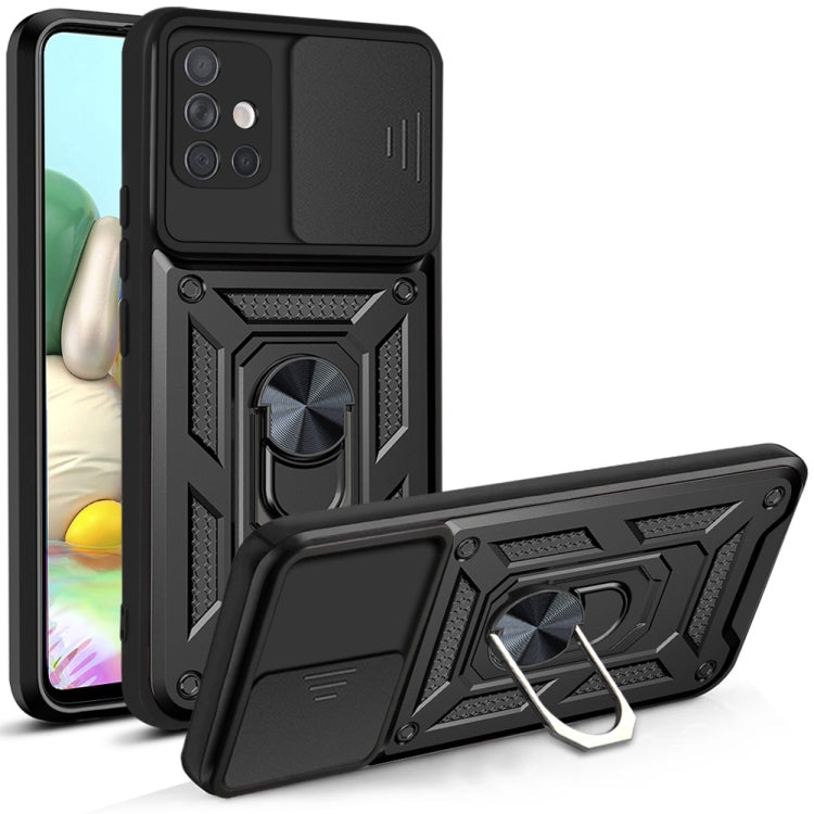 For Samsung Galaxy A71 Sliding Camera Cover Design TPU+PC Protective Case