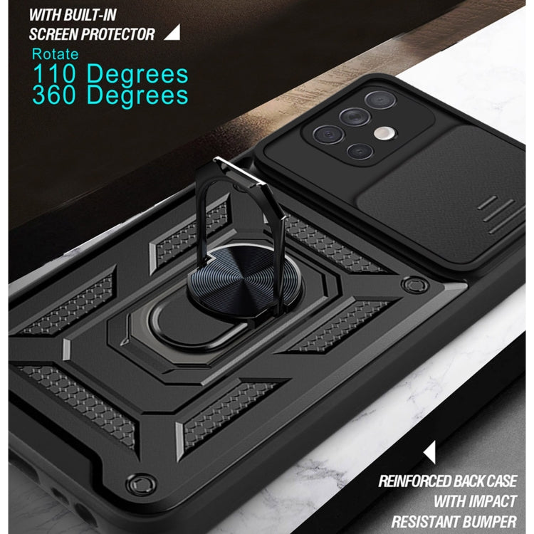 For Samsung Galaxy A71 Sliding Camera Cover Design TPU+PC Protective Case