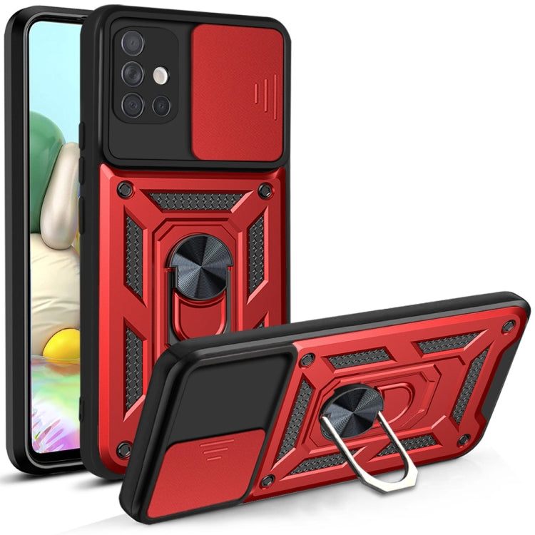 For Samsung Galaxy A71 Sliding Camera Cover Design TPU+PC Protective Case