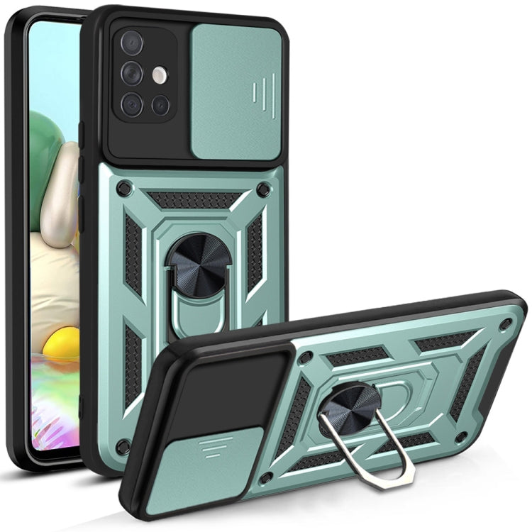 For Samsung Galaxy A71 Sliding Camera Cover Design TPU+PC Protective Case