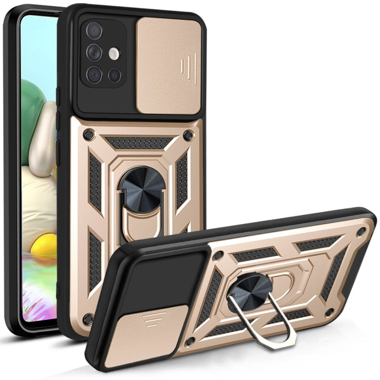For Samsung Galaxy A71 Sliding Camera Cover Design TPU+PC Protective Case