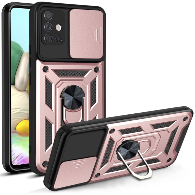 For Samsung Galaxy A71 Sliding Camera Cover Design TPU+PC Protective Case