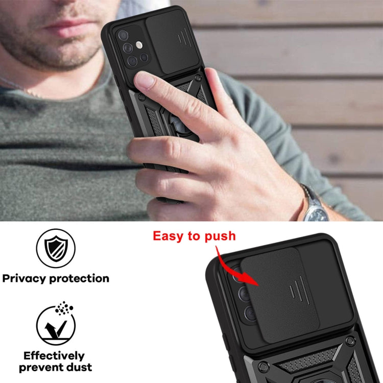 For Samsung Galaxy A71 Sliding Camera Cover Design TPU+PC Protective Case