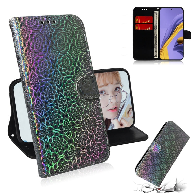 For Galaxy A51 Solid Color Colorful Magnetic Buckle Horizontal Flip PU Leather Case with Holder & Card Slots & Wallet & Lanyard