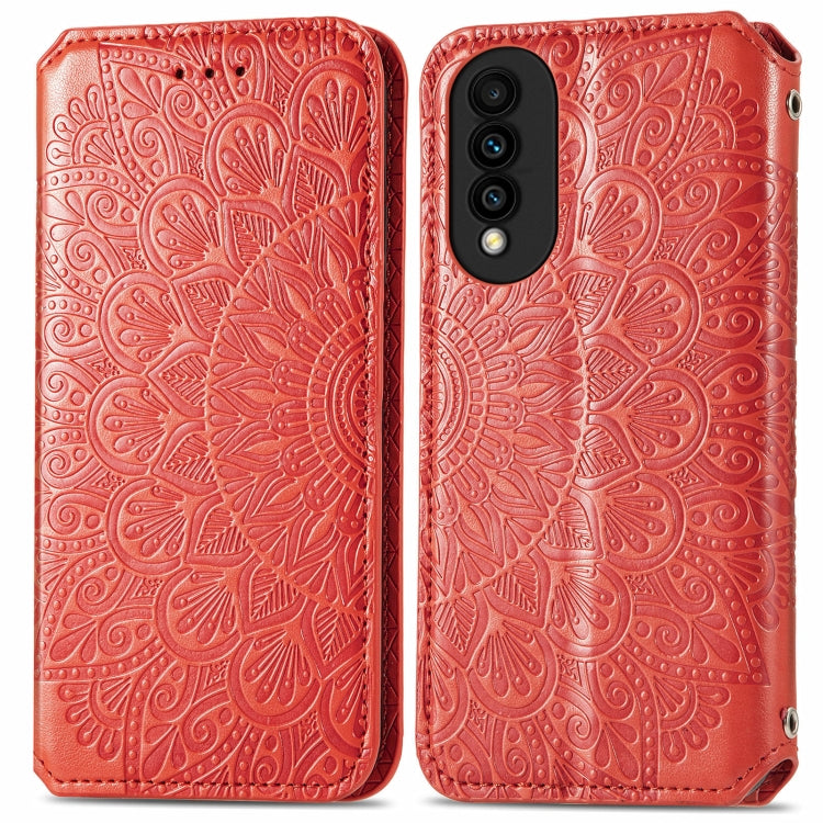 For Huawei nova 8 SE Youth Blooming Mandala Embossed Pattern Magnetic Horizontal Flip Leather Case with Holder & Card Slots & Wallet