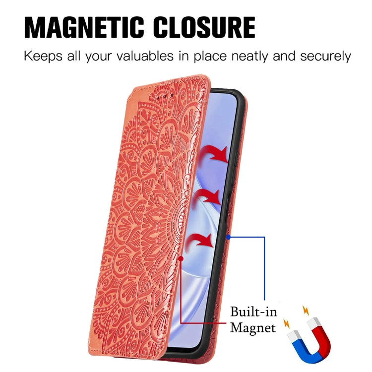 For Huawei nova 8 SE Youth Blooming Mandala Embossed Pattern Magnetic Horizontal Flip Leather Case with Holder & Card Slots & Wallet