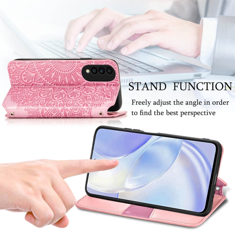 For Huawei nova 8 SE Youth Blooming Mandala Embossed Pattern Magnetic Horizontal Flip Leather Case with Holder & Card Slots & Wallet