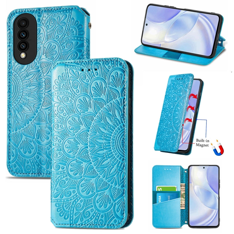 For Huawei nova 8 SE Youth Blooming Mandala Embossed Pattern Magnetic Horizontal Flip Leather Case with Holder & Card Slots & Wallet