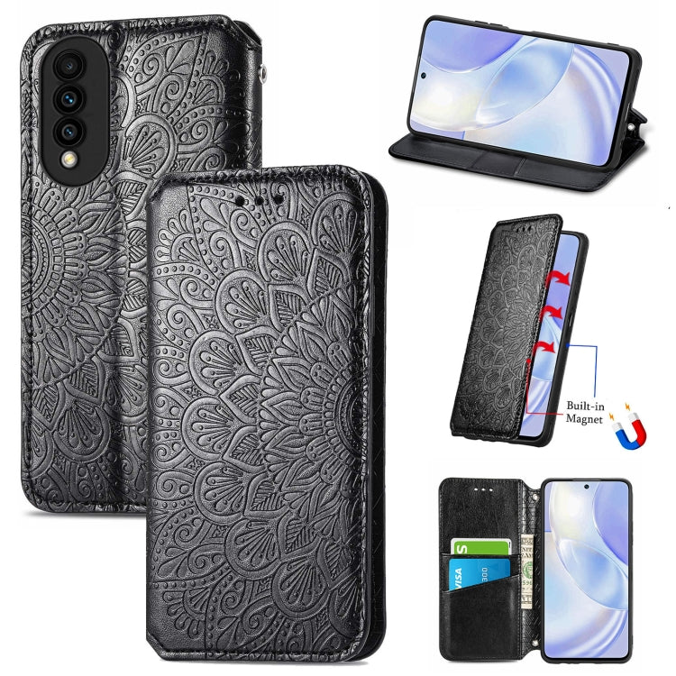 For Huawei nova 8 SE Youth Blooming Mandala Embossed Pattern Magnetic Horizontal Flip Leather Case with Holder & Card Slots & Wallet