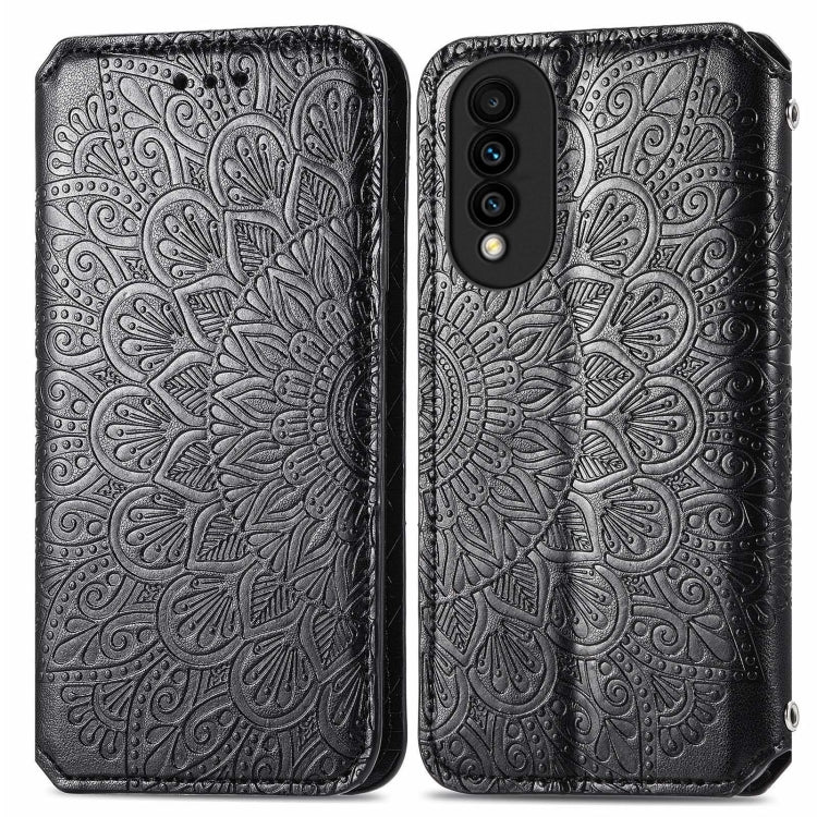 For Huawei nova 8 SE Youth Blooming Mandala Embossed Pattern Magnetic Horizontal Flip Leather Case with Holder & Card Slots & Wallet