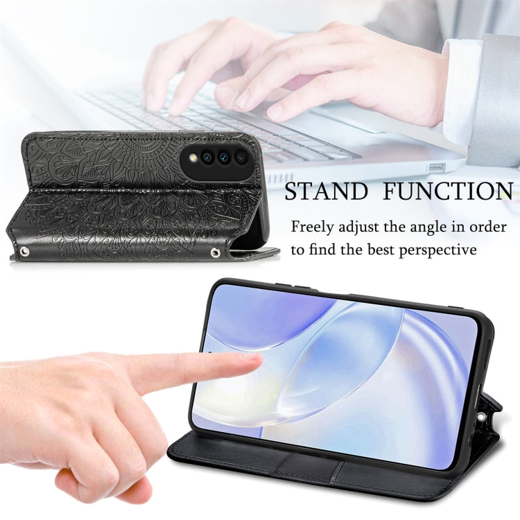 For Huawei nova 8 SE Youth Blooming Mandala Embossed Pattern Magnetic Horizontal Flip Leather Case with Holder & Card Slots & Wallet