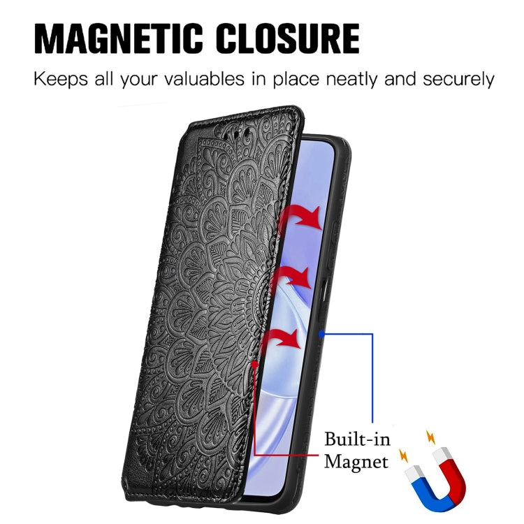 For Huawei nova 8 SE Youth Blooming Mandala Embossed Pattern Magnetic Horizontal Flip Leather Case with Holder & Card Slots & Wallet