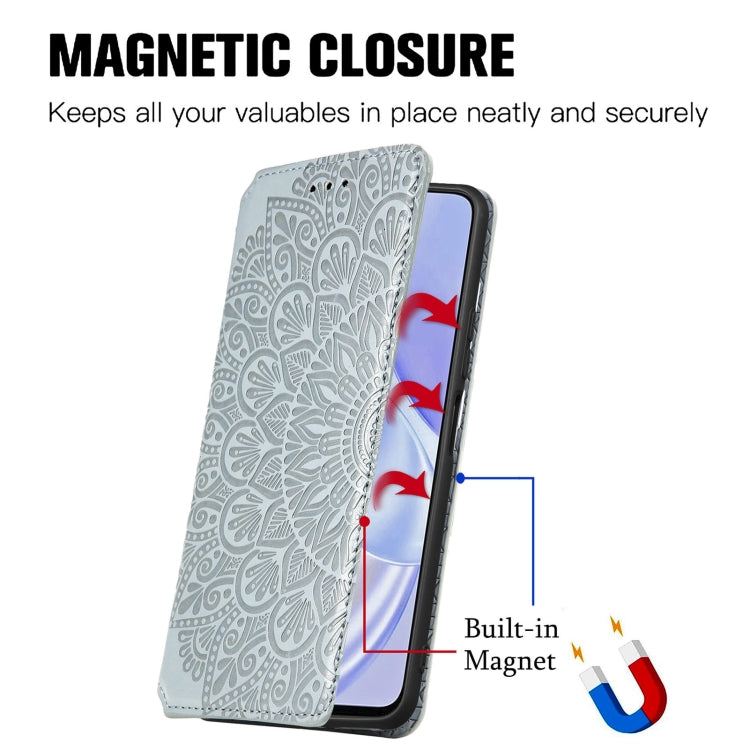 For Huawei nova 8 SE Youth Blooming Mandala Embossed Pattern Magnetic Horizontal Flip Leather Case with Holder & Card Slots & Wallet