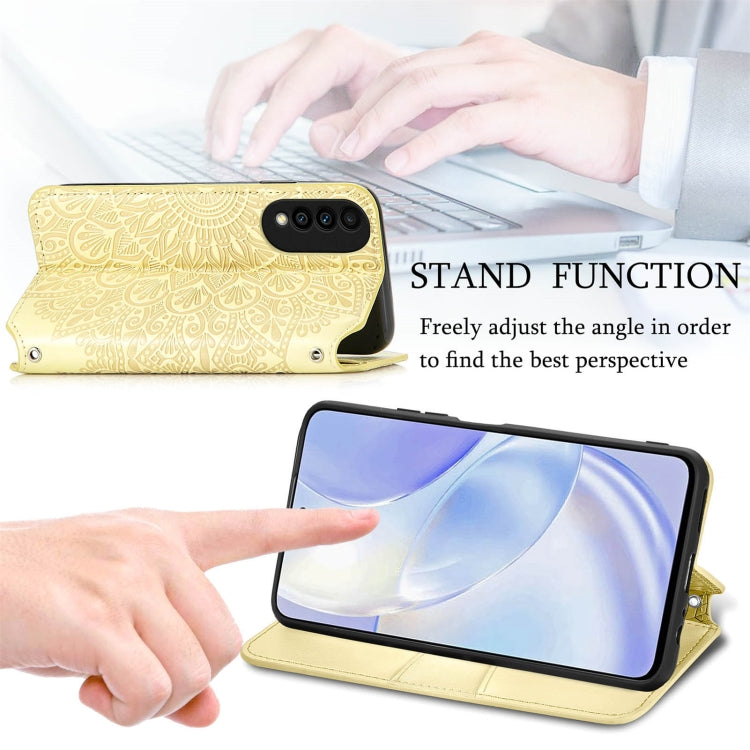 For Huawei nova 8 SE Youth Blooming Mandala Embossed Pattern Magnetic Horizontal Flip Leather Case with Holder & Card Slots & Wallet