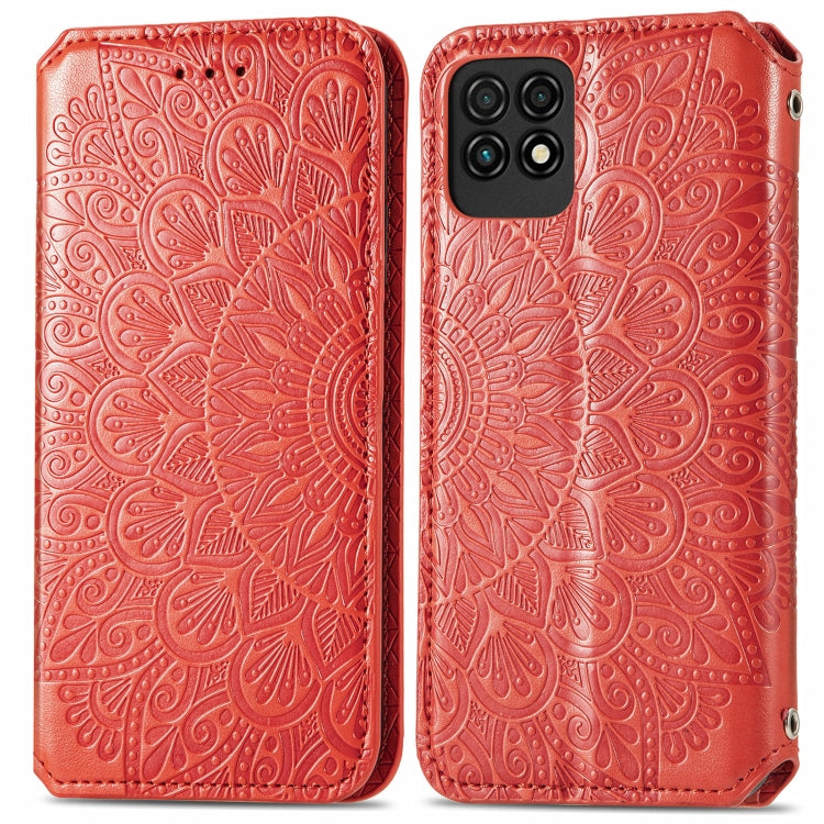 For Huawei Maimang 10 SE Blooming Mandala Embossed Pattern Magnetic Horizontal Flip Leather Case with Holder & Card Slots & Wallet