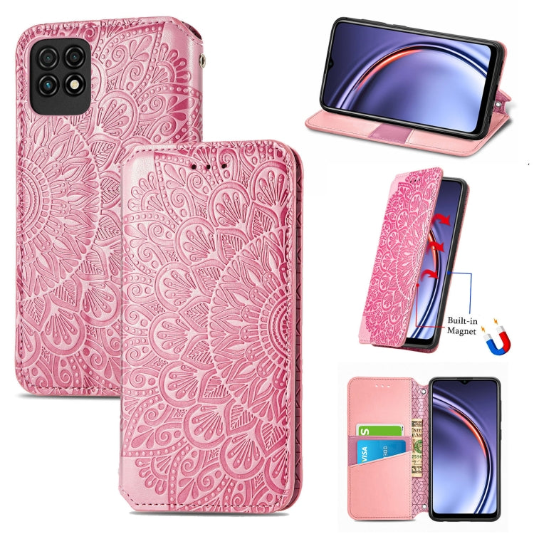 For Huawei Maimang 10 SE Blooming Mandala Embossed Pattern Magnetic Horizontal Flip Leather Case with Holder & Card Slots & Wallet