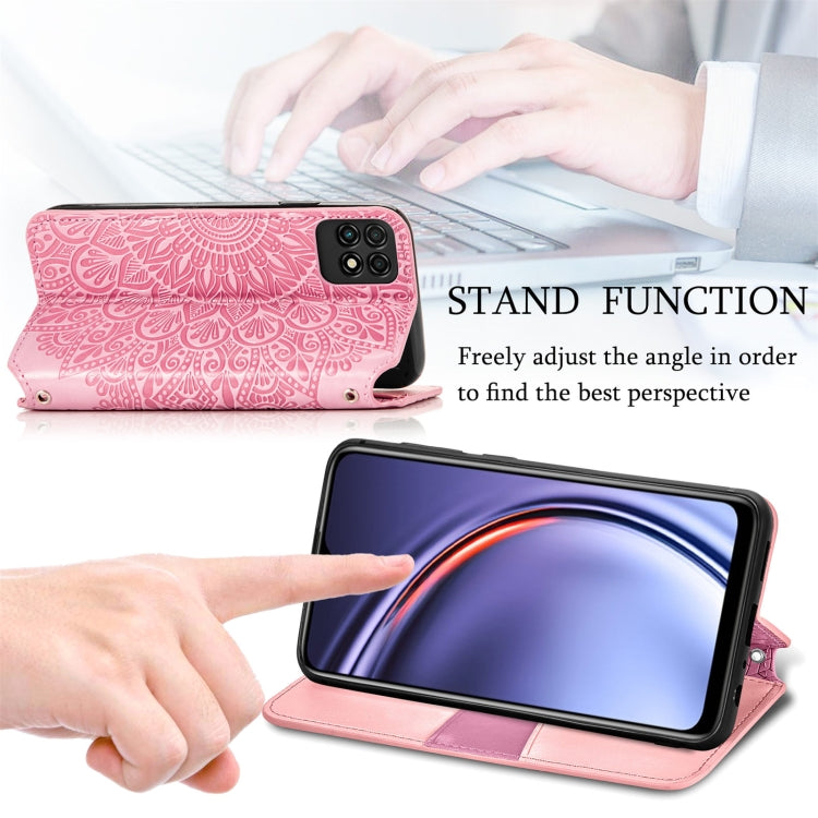 For Huawei Maimang 10 SE Blooming Mandala Embossed Pattern Magnetic Horizontal Flip Leather Case with Holder & Card Slots & Wallet