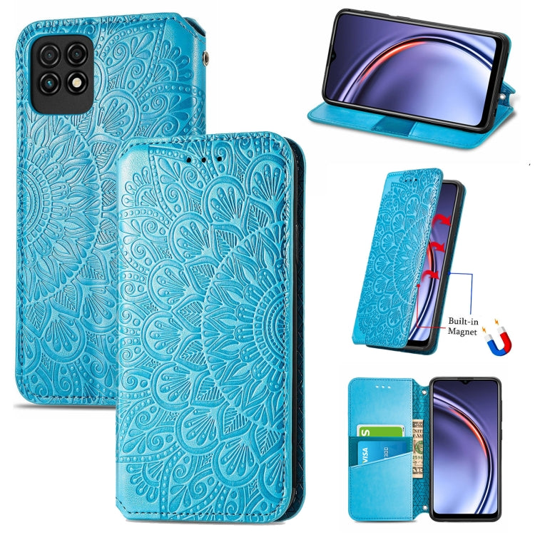 For Huawei Maimang 10 SE Blooming Mandala Embossed Pattern Magnetic Horizontal Flip Leather Case with Holder & Card Slots & Wallet