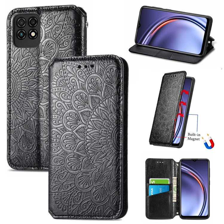 For Huawei Maimang 10 SE Blooming Mandala Embossed Pattern Magnetic Horizontal Flip Leather Case with Holder & Card Slots & Wallet