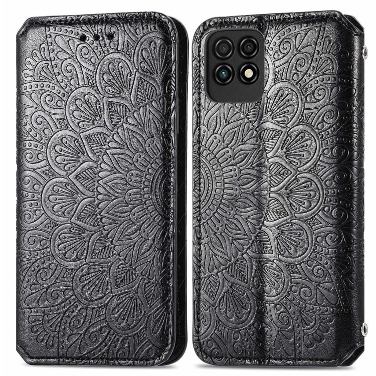 For Huawei Maimang 10 SE Blooming Mandala Embossed Pattern Magnetic Horizontal Flip Leather Case with Holder & Card Slots & Wallet