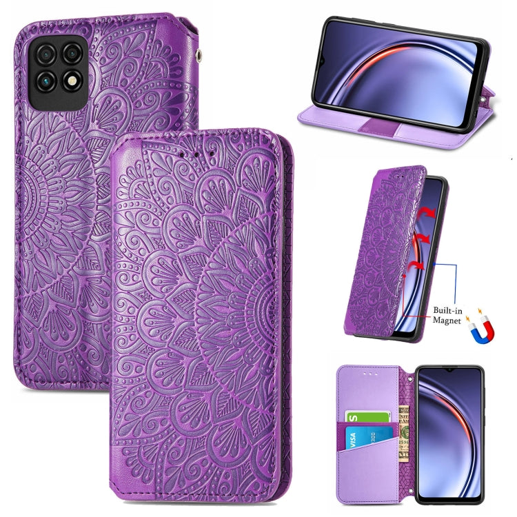 For Huawei Maimang 10 SE Blooming Mandala Embossed Pattern Magnetic Horizontal Flip Leather Case with Holder & Card Slots & Wallet