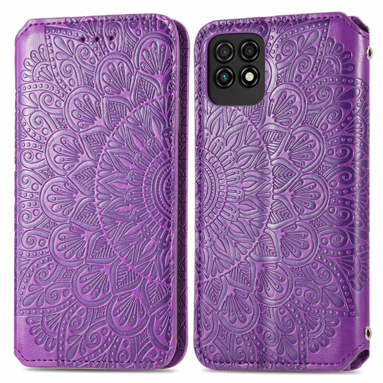 For Huawei Maimang 10 SE Blooming Mandala Embossed Pattern Magnetic Horizontal Flip Leather Case with Holder & Card Slots & Wallet