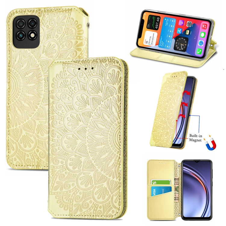 For Huawei Maimang 10 SE Blooming Mandala Embossed Pattern Magnetic Horizontal Flip Leather Case with Holder & Card Slots & Wallet