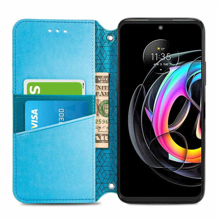 For Motorola Edge 20 Lite Blooming Mandala Embossed Pattern Magnetic Horizontal Flip Leather Case with Holder & Card Slots & Wallet