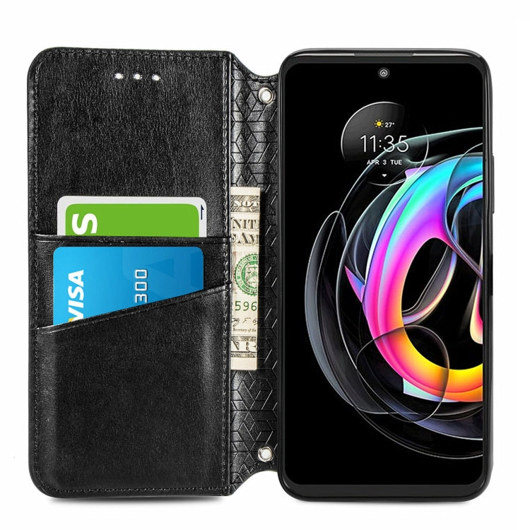 For Motorola Edge 20 Lite Blooming Mandala Embossed Pattern Magnetic Horizontal Flip Leather Case with Holder & Card Slots & Wallet