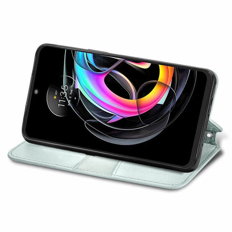 For Motorola Edge 20 Lite Blooming Mandala Embossed Pattern Magnetic Horizontal Flip Leather Case with Holder & Card Slots & Wallet