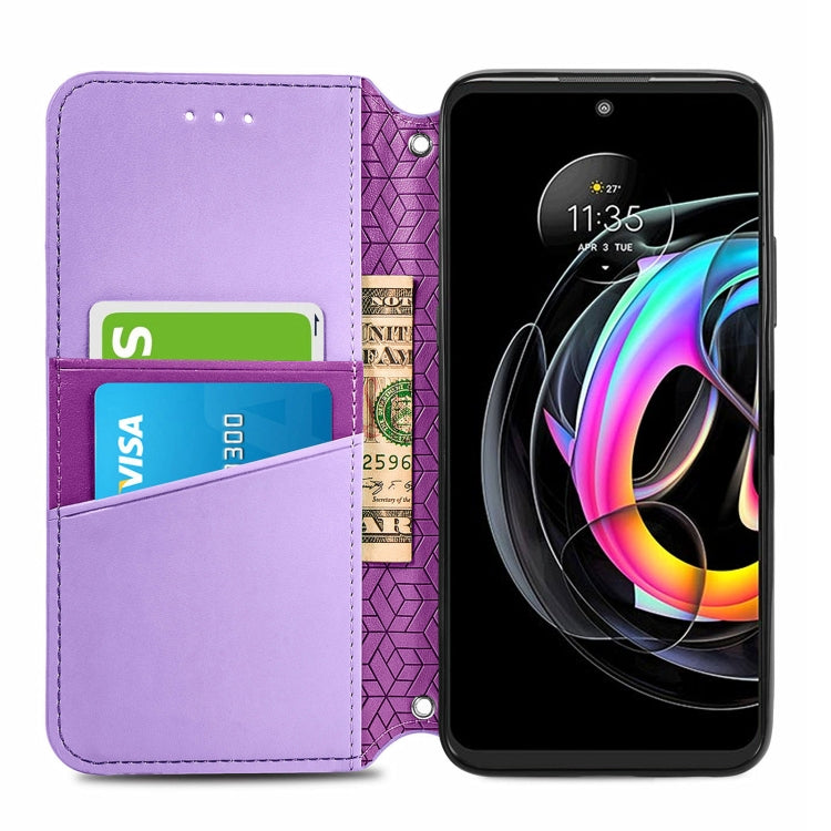 For Motorola Edge 20 Lite Blooming Mandala Embossed Pattern Magnetic Horizontal Flip Leather Case with Holder & Card Slots & Wallet