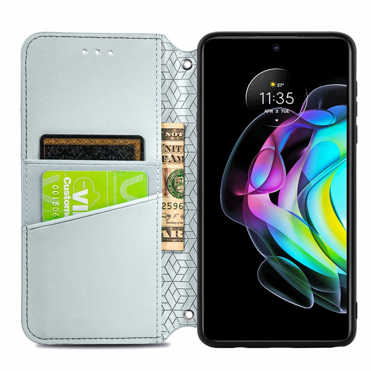 For Motorola Edge 20 Blooming Mandala Embossed Pattern Magnetic Horizontal Flip Leather Case with Holder & Card Slots & Wallet