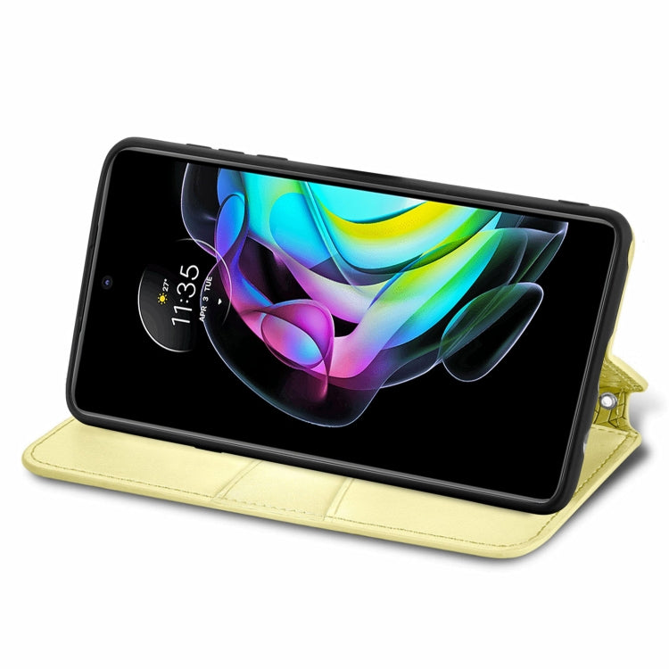 For Motorola Edge 20 Blooming Mandala Embossed Pattern Magnetic Horizontal Flip Leather Case with Holder & Card Slots & Wallet