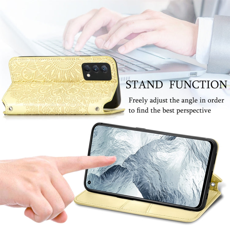 For OPPO Realme GT Master Blooming Mandala Embossed Pattern Magnetic Horizontal Flip Leather Case with Holder & Card Slots & Wallet