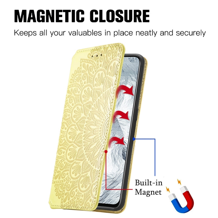 For OPPO Realme GT Master Blooming Mandala Embossed Pattern Magnetic Horizontal Flip Leather Case with Holder & Card Slots & Wallet