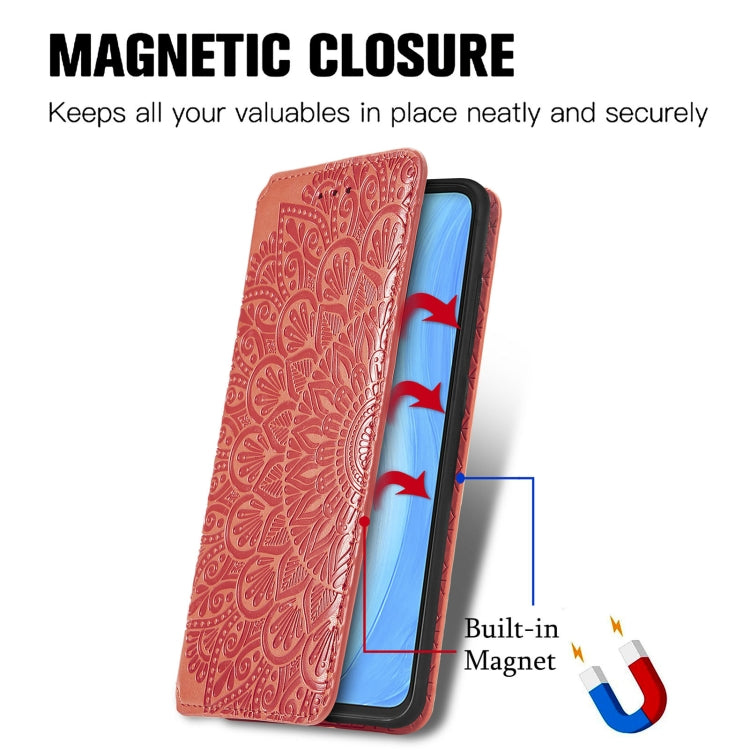For vivo S7 Blooming Mandala Embossed Pattern Magnetic Horizontal Flip Leather Case with Holder & Card Slots & Wallet