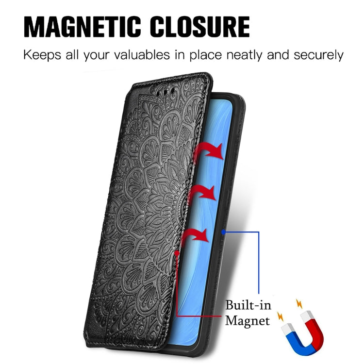 For vivo S7 Blooming Mandala Embossed Pattern Magnetic Horizontal Flip Leather Case with Holder & Card Slots & Wallet