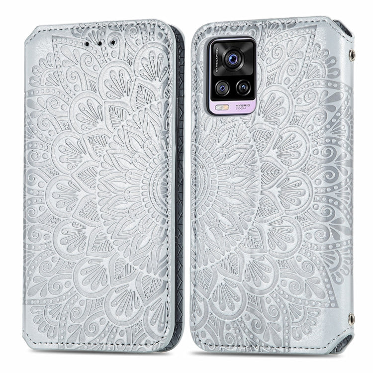 For vivo S7 Blooming Mandala Embossed Pattern Magnetic Horizontal Flip Leather Case with Holder & Card Slots & Wallet