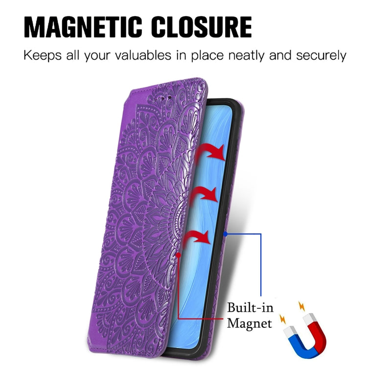 For vivo S7 Blooming Mandala Embossed Pattern Magnetic Horizontal Flip Leather Case with Holder & Card Slots & Wallet