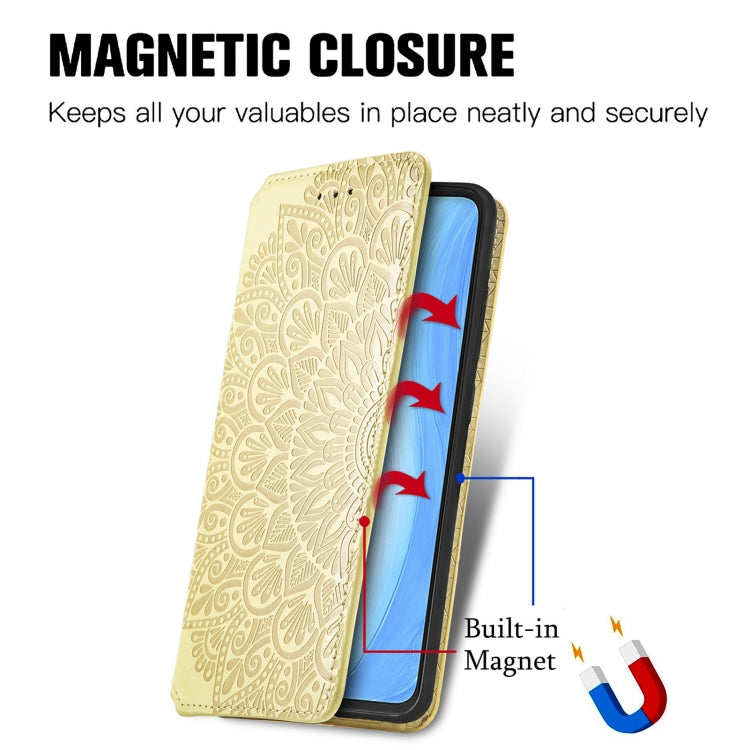 For vivo S7 Blooming Mandala Embossed Pattern Magnetic Horizontal Flip Leather Case with Holder & Card Slots & Wallet