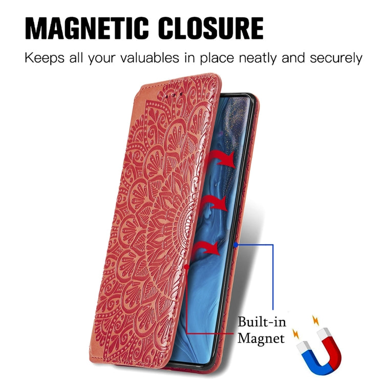 For ZTE nubia Z30 Pro Blooming Mandala Embossed Pattern Magnetic Horizontal Flip Leather Case with Holder & Card Slots & Wallet