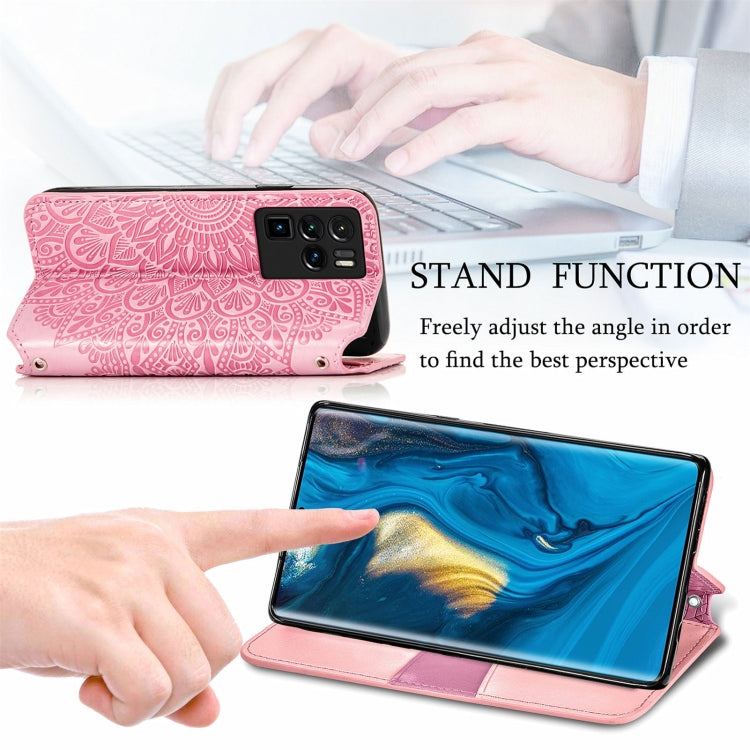 For ZTE nubia Z30 Pro Blooming Mandala Embossed Pattern Magnetic Horizontal Flip Leather Case with Holder & Card Slots & Wallet