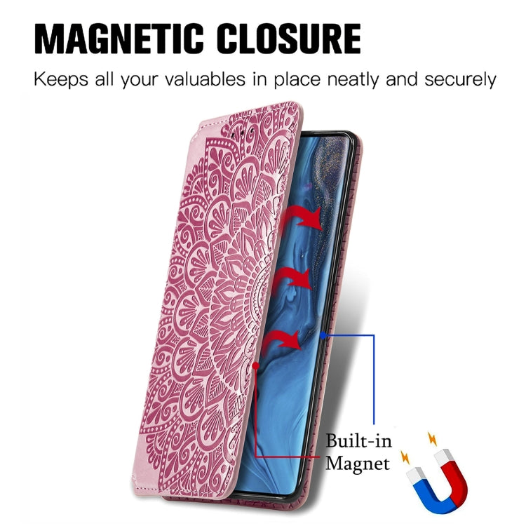 For ZTE nubia Z30 Pro Blooming Mandala Embossed Pattern Magnetic Horizontal Flip Leather Case with Holder & Card Slots & Wallet