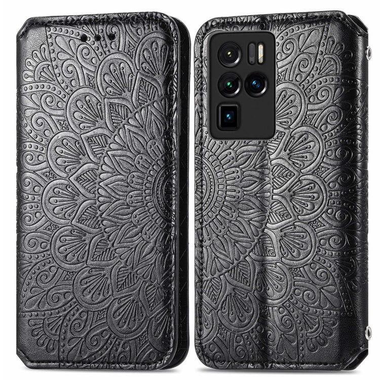 For ZTE nubia Z30 Pro Blooming Mandala Embossed Pattern Magnetic Horizontal Flip Leather Case with Holder & Card Slots & Wallet