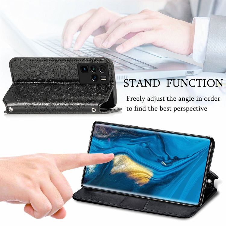 For ZTE nubia Z30 Pro Blooming Mandala Embossed Pattern Magnetic Horizontal Flip Leather Case with Holder & Card Slots & Wallet