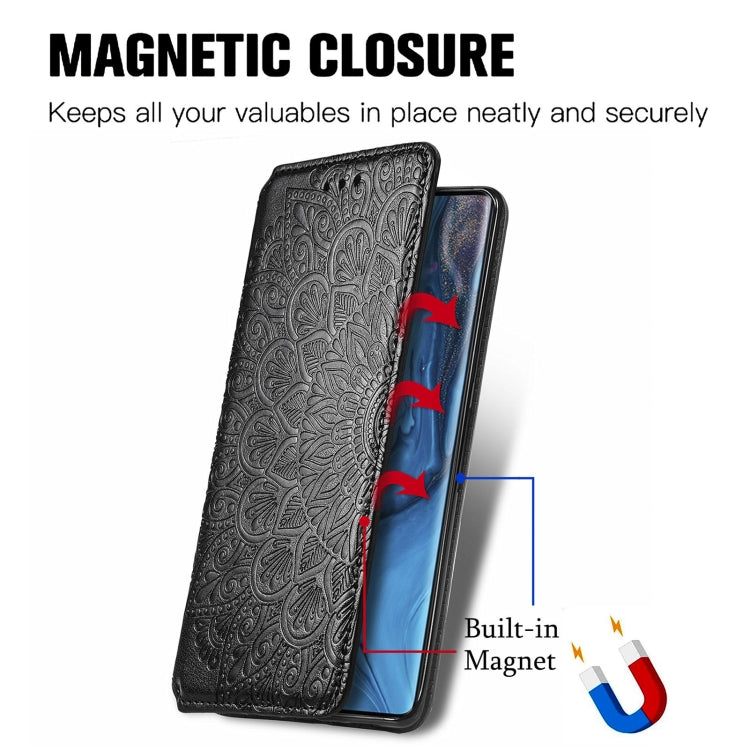 For ZTE nubia Z30 Pro Blooming Mandala Embossed Pattern Magnetic Horizontal Flip Leather Case with Holder & Card Slots & Wallet