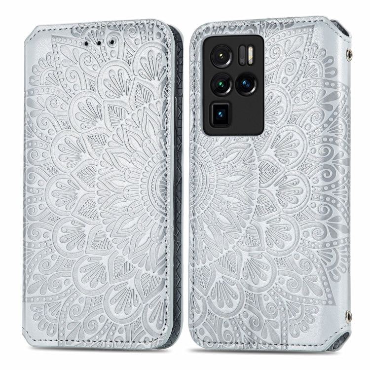 For ZTE nubia Z30 Pro Blooming Mandala Embossed Pattern Magnetic Horizontal Flip Leather Case with Holder & Card Slots & Wallet