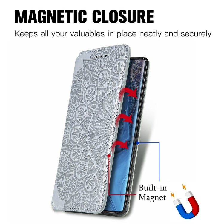 For ZTE nubia Z30 Pro Blooming Mandala Embossed Pattern Magnetic Horizontal Flip Leather Case with Holder & Card Slots & Wallet