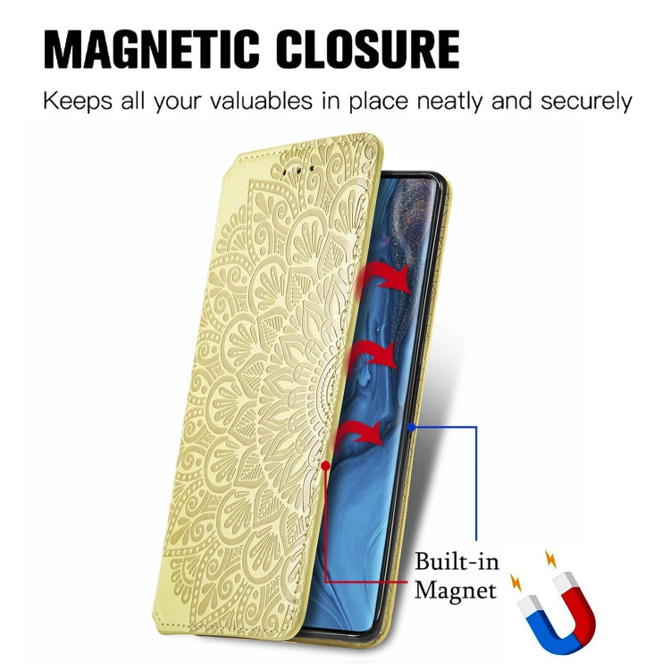 For ZTE nubia Z30 Pro Blooming Mandala Embossed Pattern Magnetic Horizontal Flip Leather Case with Holder & Card Slots & Wallet
