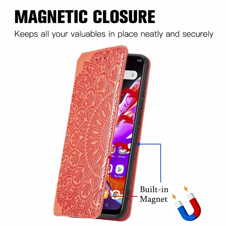 For Infinix Hot 10T Blooming Mandala Embossed Pattern Magnetic Horizontal Flip Leather Case with Holder & Card Slots & Wallet